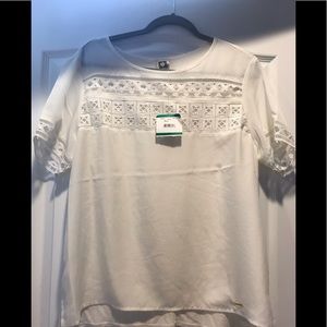 Anne Klein white blouse, size large